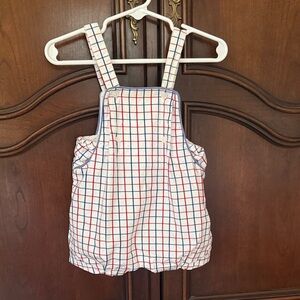 MAYORAL Red and Blue Checkered Romper 6-9M